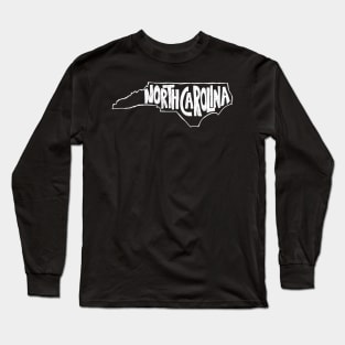 North Carolina (White Graphic) Long Sleeve T-Shirt